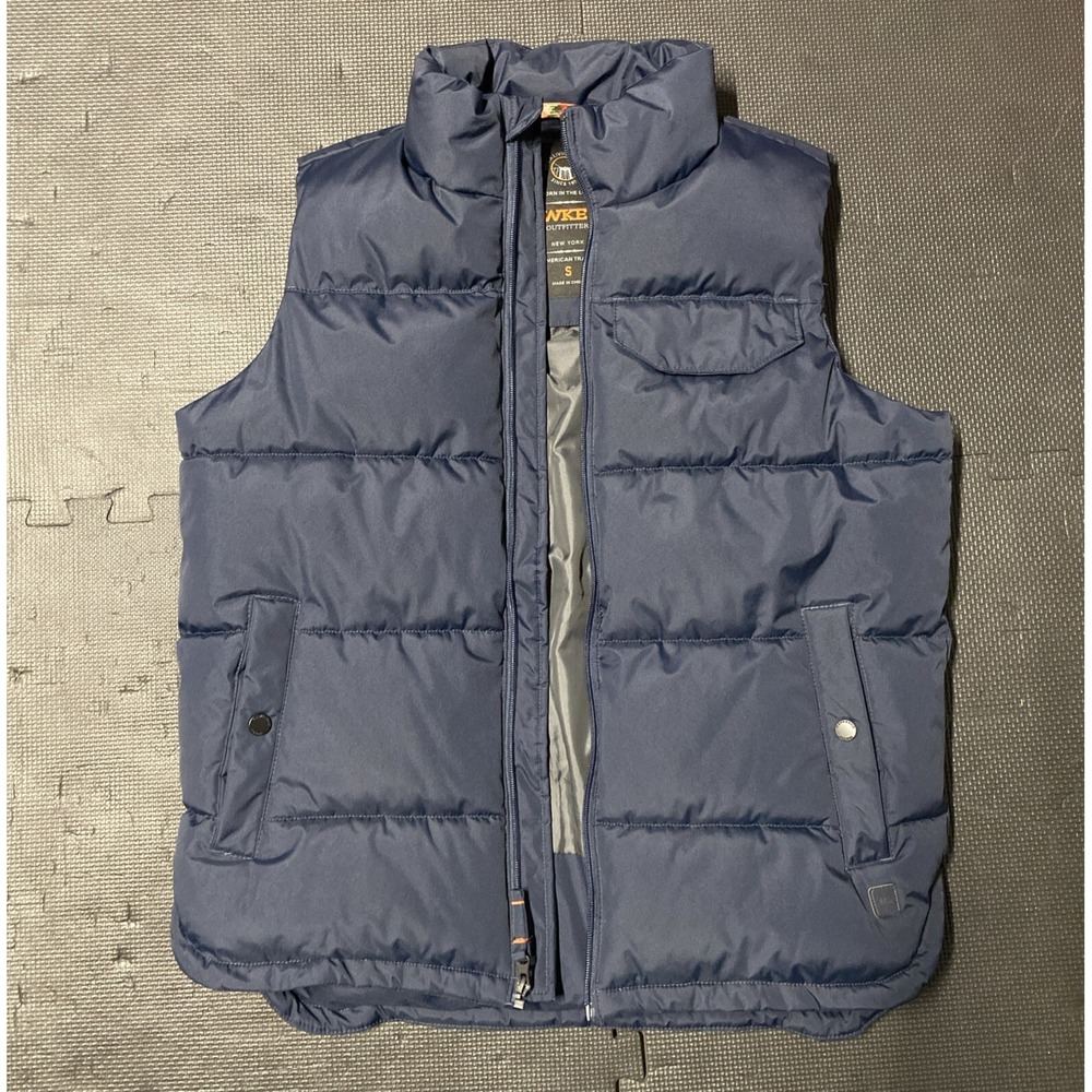 Sleeveless Blue Water Resistant Heavy Weight Shell Vest Small